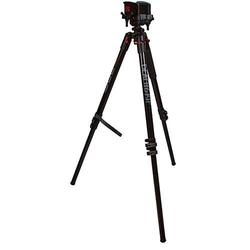 El BOG™ DeathGrip Aluminum Tripod es el trípode más estable, con patas de aluminio duraderas y un clamp patentado que sujeta cualquier arma, ¡liberando tus manos para cazar!