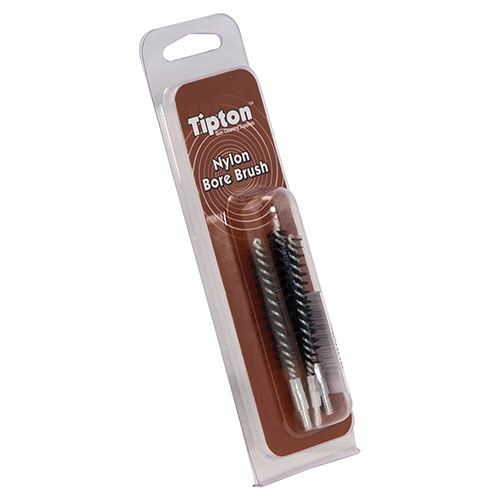 Las brochas de nylon Tipton son esenciales para limpiar tu arma; ofrecen calidad superior y son perfectas para cualquier calibre, incluyendo el .22.