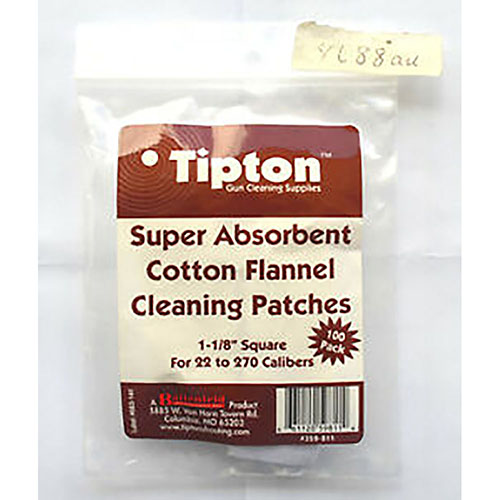 Las parches Tipton de 22-270 Cal son de 100% algodón, cortados a medida para jags Tipton, ideales para una limpieza efectiva y rendimiento óptimo.