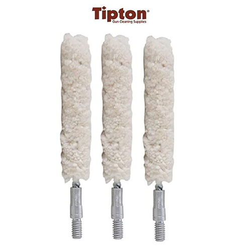 Los mopas de algodón 100% de Tipton son ultra-absorbentes, ideales para aplicar solventes y lubricantes en tu cañón y cámara, perfectos para cañones fouled.