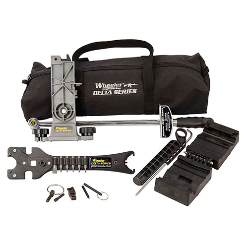 El Kit de Herramientas Esenciales Wheeler Delta Series AR incluye todo lo necesario para armar, reparar y mantener tu rifle AR-15/M16 con precisión y facilidad.