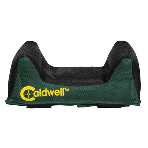 Las bolsas Caldwell son de cuero y poliéster, se instalan rápido con sus pestañas de gancho y bucle, ofreciendo estabilidad y forma ideal para tu tiro.