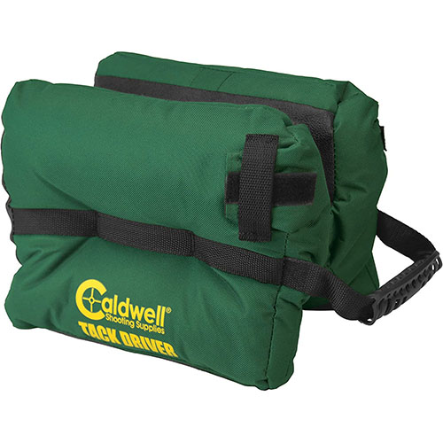 La bolsa de tiro Caldwell® TackDriver® es fácil de usar y efectiva, reemplaza dos bolsas y se adapta a cualquier posición de tiro, ya sea en el campo o en un banco.
