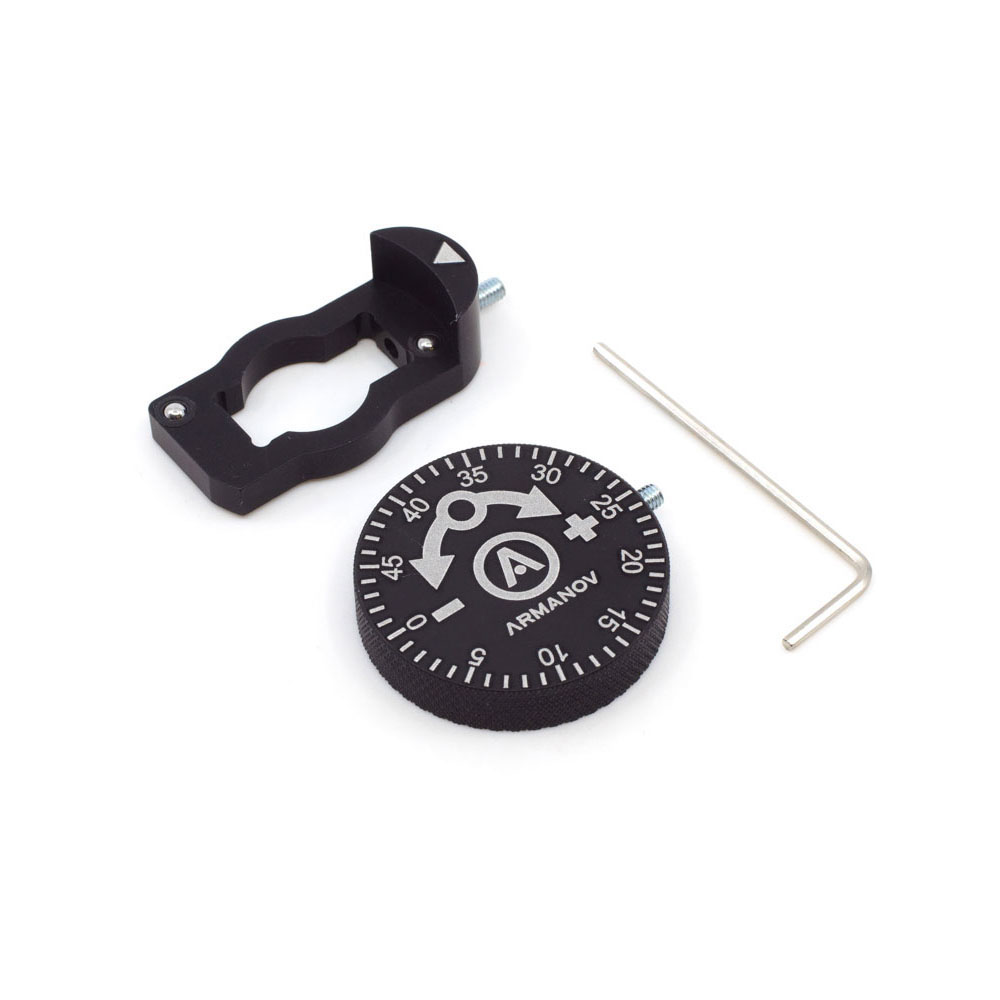 ¡Instala fácilmente el Armanov Clickable Dillon Precision Powder Thrower Knob! Ajusta sin herramientas, con 50 clics precisos, ideal para múltiples cargas y calibres.