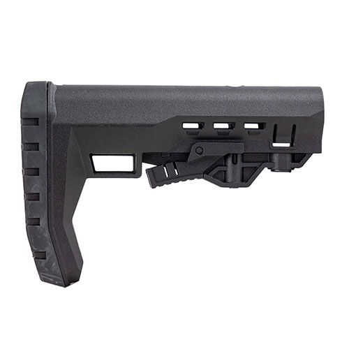 El Breacher AR-15 Stock es ajustable, ligero y optimizado para usar con chalecos. Ofrece comodidad, estabilidad y versatilidad para tus transiciones de tiro.