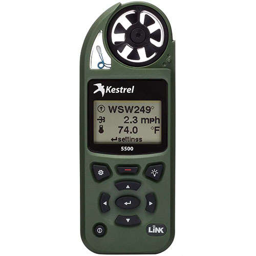 Con el Kestrel 5500, mide condiciones ambientales con precisión, es resistente, tiene pantalla avanzada y se conecta a tu móvil para datos en tiempo real.