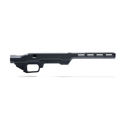 El MDT LSS Gen 2 es un chasis ligero y compacto para rifles Ruger Gunsite Scout, compatible con magazines AICS y diseñado para máxima precisión y ergonomía.