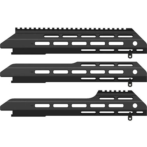 El MDT ESS Fore-end de 15" es personalizable con diferentes longitudes y rieles de sujeción, ideal para mejorar tu precisión y versatilidad en el tiro.