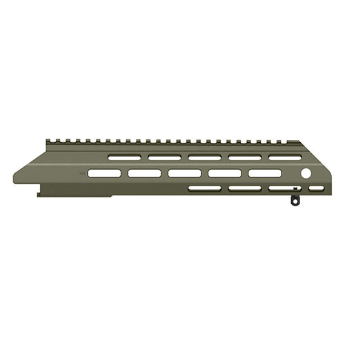 El MDT ESS Fore-end ofrece versatilidad con su diseño modular, permitiéndote elegir entre diferentes longitudes y rieles de montaje para personalizar tu arma.