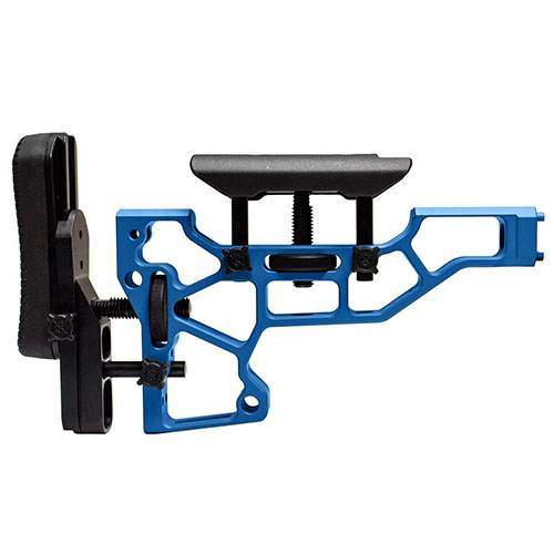 El MDT Rifle Stock para chasis ACC/ESS ofrece ajuste sin herramientas, garantizando comodidad y un ajuste perfecto con ajustes horizontales, verticales y de inclinación.