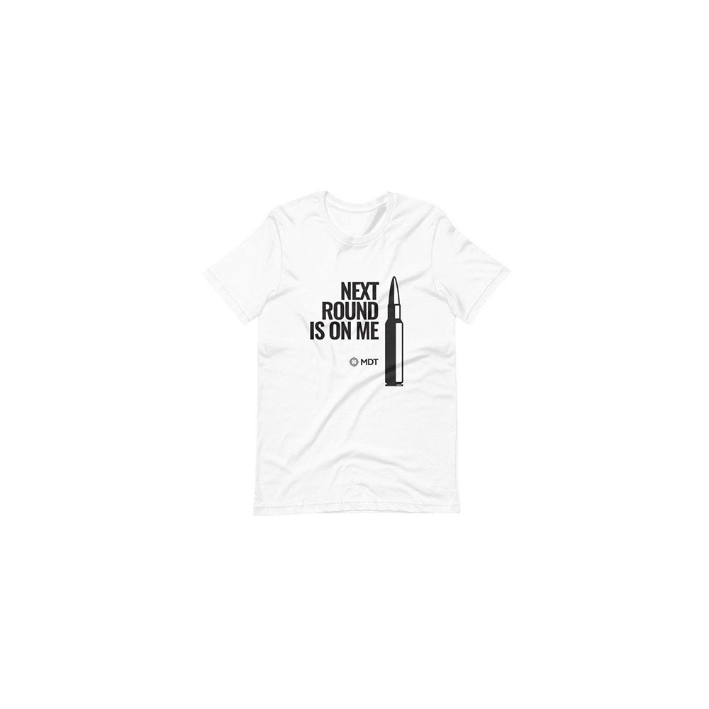 MDT Apparel - T-Shirt - Next Round on Me - Small - White
