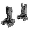MEPRO FABS-FLIP BACK UP SIGHTS - ALUMINIUM -BLANK REAR-GREEN FRONT -BLACK BODY