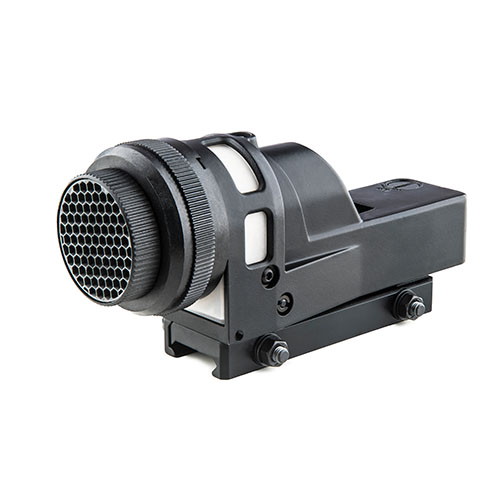 El MEPRO M21 es un visor reflex autoluminado y resistente, sin baterías, con óptica de fibra y tritio, cinco retículas y un lente de 30mm para máxima precisión.