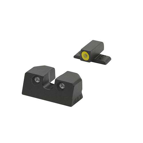 Los miras HYPER BRIGHT de MEPROLIGHT ofrecen la máxima visibilidad en cualquier luz, son resistentes, siempre encendidos y perfectos para una rápida adquisición de objetivos.