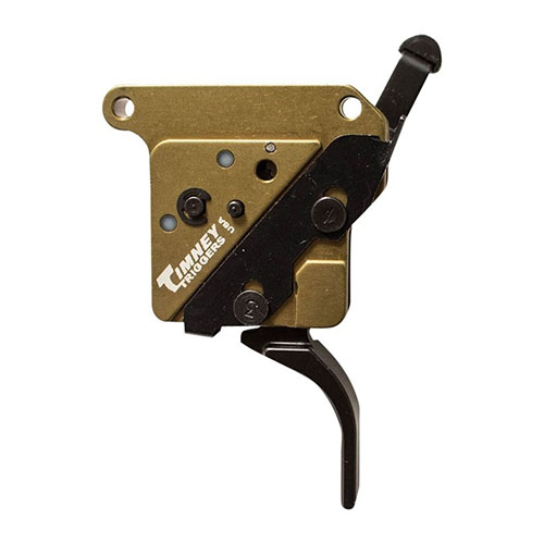 Mejora tu precisión con el gatillo Timney Elite Hunter para Remington 700, sin necesidad de ajustes, disponible en negro o niquelado y con varias opciones de diseño.