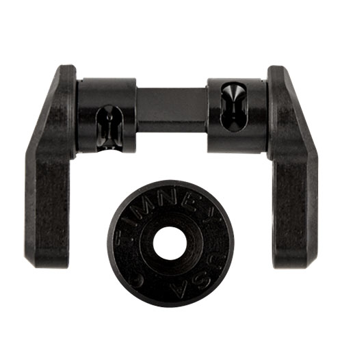 El selector de seguridad Timney 49ER ofrece una manipulación rápida y ergonómica con su opción de 49 grados, compatible con cualquier receptor Mil-Spec.