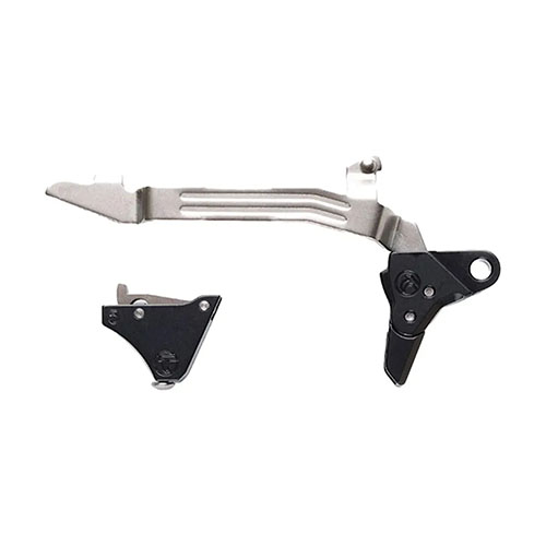 Mejora tu Glock Gen 5 con el GLOCK PIVOT SAFETY TRIGGERS de TIMNEY: instalación fácil, peso de 3 lb y un disparo limpio y confiable.