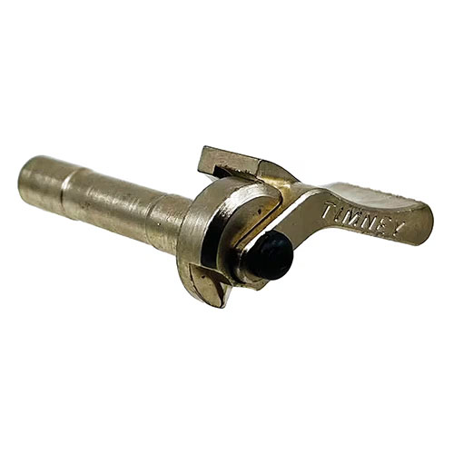 El seguro bajo perfil Timney para Mauser 98, con acabado niquelado, ofrece resistencia a la corrosión y fiabilidad, ideal para mejorar tu rifle.