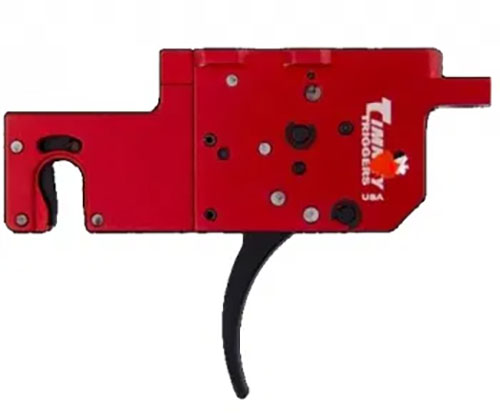 Mejora tu precisión con el gatillo de dos etapas Timney para Ruger, fácil de instalar, sin necesidad de armero y con pesos ajustados para un disparo preciso.