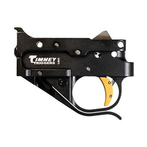 Mejora tu Ruger 10/22® con este ensamblaje de gatillo Timney: housing negro, zapato dorado y un peso de tiro fijo de 2.75 lbs para un rendimiento confiable.