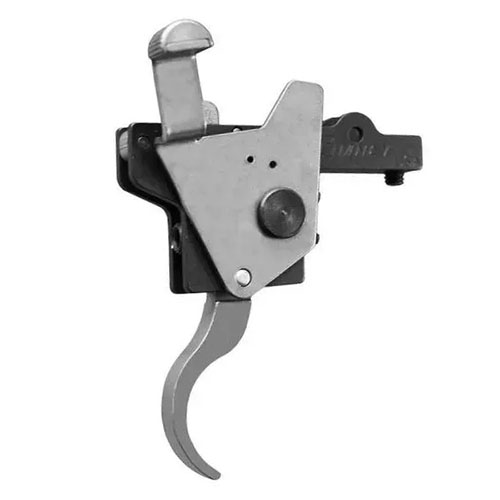El gatillo Timney NP para rifles Sako A-action ofrece ajuste de peso de 1.5 a 4 lbs, recubrimiento de níquel y seguridad integrada para un disparo preciso y confiable.