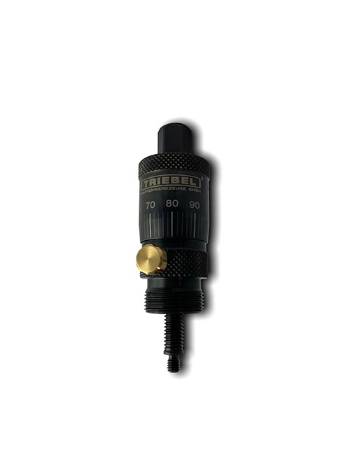 El Fine Adjuster Triebel ClickXact® ofrece ajuste preciso en pasos de 0.02 mm, mecanismo de bloqueo y es compatible con dies de 7/8". ¡Calidad alemana para tus recargas!