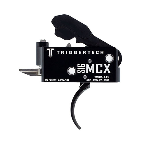 El gatillo TRIGGERTECH MCX ofrece precisión, tecnología Frictionless Release, y durabilidad con componentes de acero inoxidable, ideal para tiradores competitivos.
