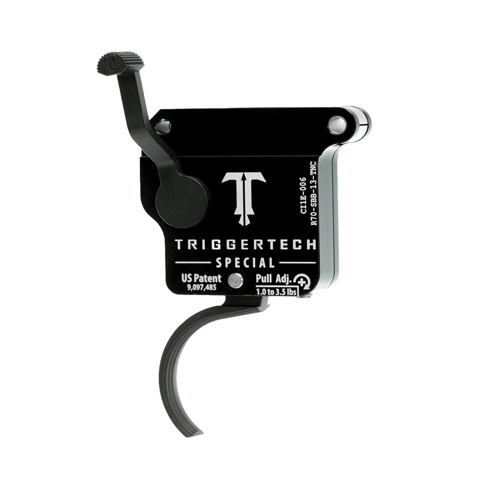 TRIGGERTECH Rem700 Special - Right - No bolt release - Traditional Curved (PVD Black)