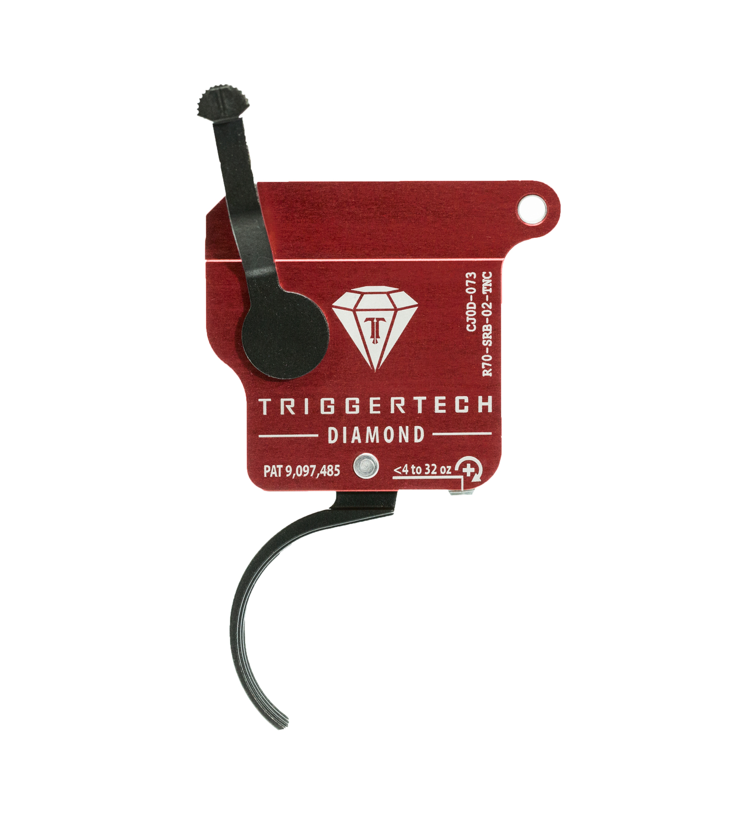 TRIGGERTECH Rem700 Diamond - Right - No bolt release - Traditional Curved (PVD Black)