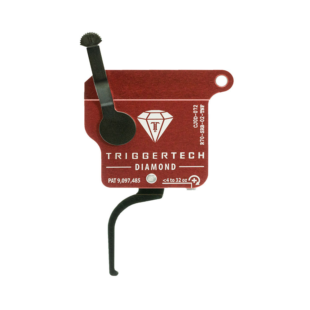 TRIGGERTECH Rem700 Diamond - Right - No bolt release - Straight Flat (PVD Black)