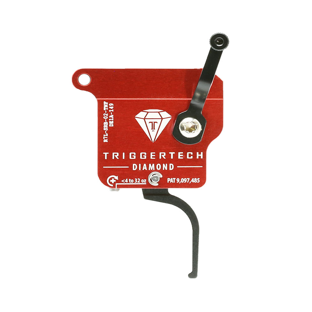 TRIGGERTECH Rem700 Diamond - Left - No bolt release - Straight Flat (PVD Black)