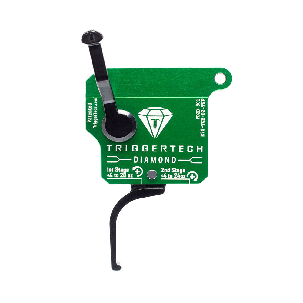TRIGGERTECH Rem700 Diamond - Two-Stage - Right - No bolt release - Straight Flat (PVD Black)