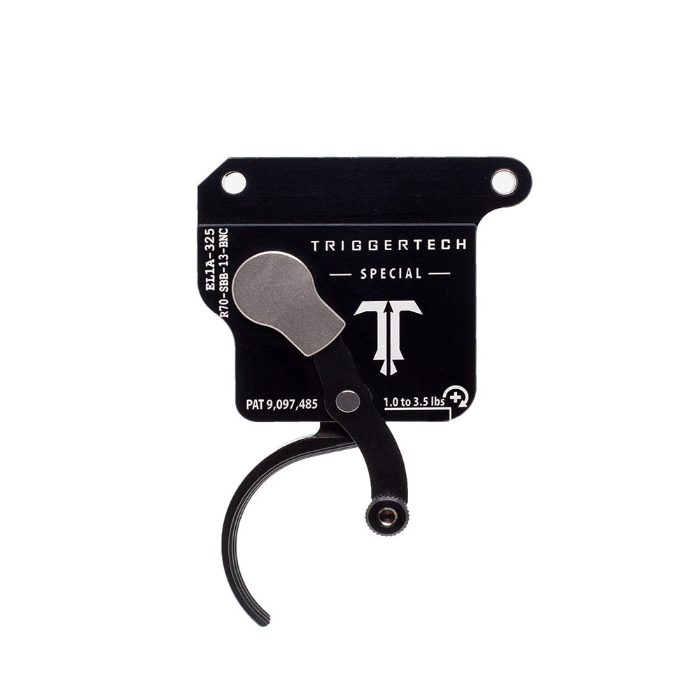 TRIGGERTECH Rem700 Primary Bottom Safety - Right - No bolt release - Traditional Curved (PVD Black)