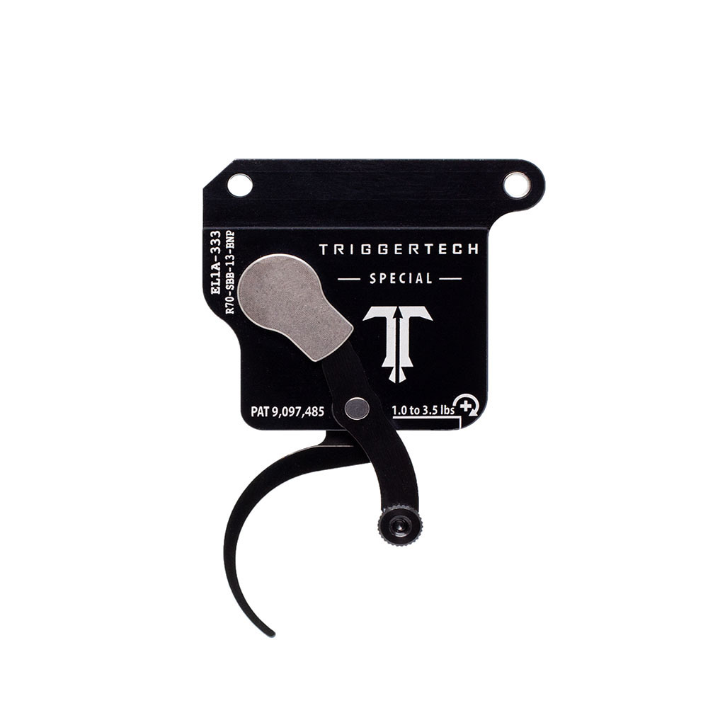 TRIGGERTECH Rem700 Special Bottom Safety - Right - No bolt release - Traditional Curved (PVD Black)
