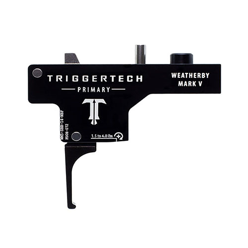 Descubre el gatillo TRIGGERTECH Weatherby Mark V Special con Frictionless Release Technology™, ofreciendo un disparo sin fricción, precisión y durabilidad excepcionales.