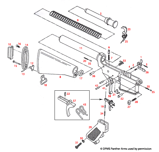 DPMS Panther Arms® Complete Lower Assembly 