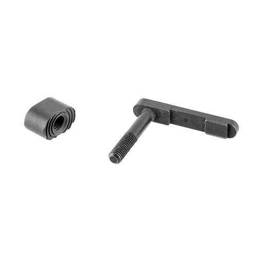 El AR-15 Magazine Release Assembly de Brownells cuenta con un recubrimiento de óxido negro, botón fresado y un pasador de alta precisión para un funcionamiento confiable.