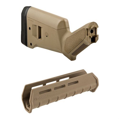El kit SGA Buttstock y M-LOK Forend para Mossberg 500/590/590A1 ofrece personalización, ligereza y adaptación para accesorios M-LOK, mejorando tu experiencia de tiro.