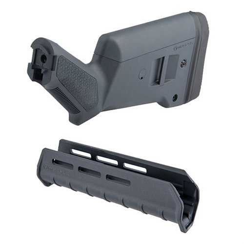 El kit SGA de MAGPUL para Mossberg 500/590/590A1 ofrece un diseño adaptable y ligero, permitiendo personalizar tu escopeta con accesorios M-LOK.