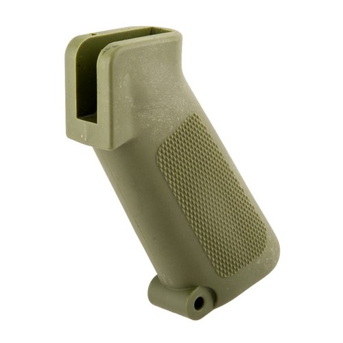 Recrea un clásico americano con el Pistol Grip M16A1 de Brownells, ideal para tu AR-15 o M16, disponible en verde, negro y marrón.