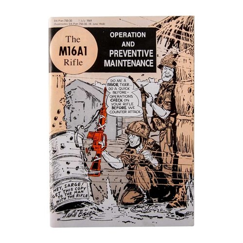 Completa tu AR-15 retro con "The M16A1 Rifle: Operation and Preventative Maintenance", un manual de 30 páginas con instrucciones y consejos útiles.