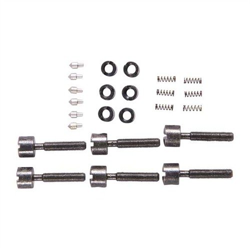 Consigue el S&W PARTS KIT #1 para reemplazar tornillos de ajuste de deriva y mantener tus miras traseras en perfecto estado. ¡Ideal para tus armas S&W!