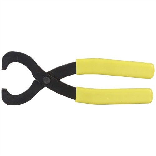 Las pinzas especializadas de Brownells permiten quitar las base pads de los cargadores Glock sin dañar el plástico, con un agarre seguro y facilidad de uso.