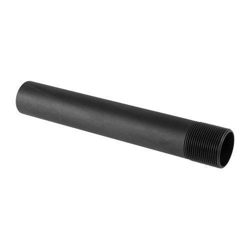 El tubo de buffer para pistola AR-15 de Brownells está hecho de aluminio 6061-T6, acabado en negro mate y es compatible con los receptores AR-15 y los brazos comunes.
