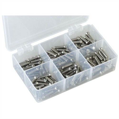 Consigue 24 tornillos de acero inoxidable en 6 estilos diferentes, perfectos para tus Ribs, Rings y Bases. ¡Fácil de ajustar y duraderos!
