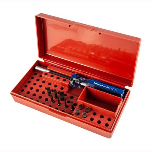Los juegos STANDARD MAGNA-TIP® de Brownells ofrecen versatilidad con 24 bits intercambiables, construcción duradera y un mango ergonómico para un uso cómodo.