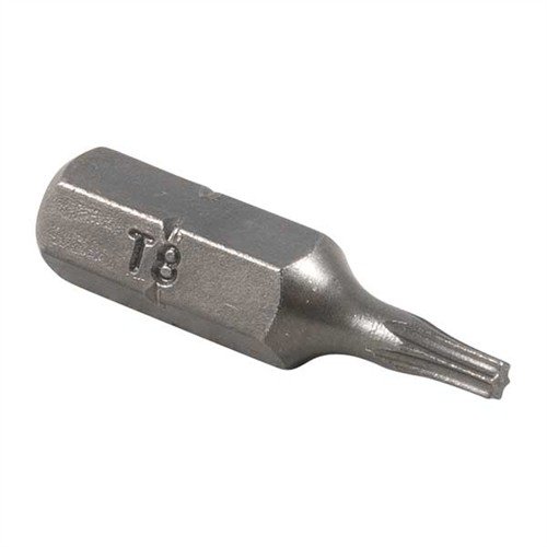 Los bits TORX® T8 de Brownells son ideales para ajustar anclajes, anillas y bases de visor, ¡perfectos para tus herramientas de armería!