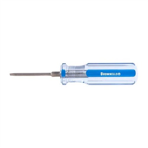 Los destornilladores fijos de Brownells ofrecen precisión, control y comodidad, con puntas personalizadas que se ajustan perfectamente a los tornillos de armas.