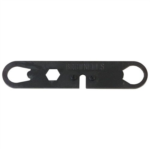 La llave Brownells 1911 es esencial para armeros, permite desmontar sin dañar la ratchet en revólveres Colt y es compatible con modelos grandes y pequeños.