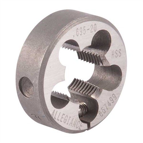 Los dies Brownells para cañones y marcos de revólver aseguran un ajuste preciso y duradero, ideales para proyectos de rebarreling en revolveres Smith & Wesson.